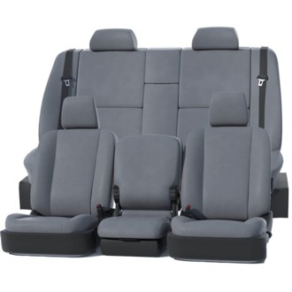 24-25 Ford F250-F550 King Ranch Leatherette PrecisionFit Front Seat Covers - Medium Grey