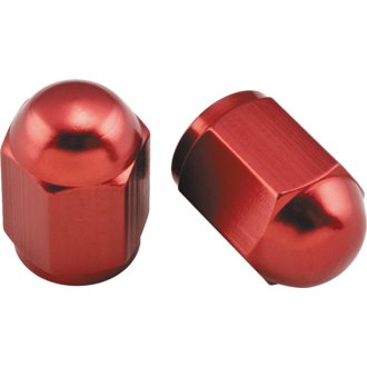 Valve Caps Aluminum (6 Pair) - Red