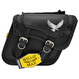 Universal Black Magic Compact Slant Saddlebags (12 in L x 9.5 in W x 5.5 in H) - Black