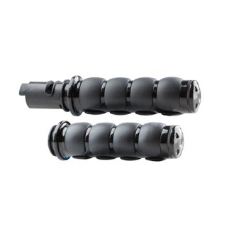 ISO Grips 24 and Up Touring 25 and Up Softails Throttle-By-Wire Black