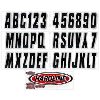 Boat Lettering Registration Kit 3 in. - 320 Black/Silver