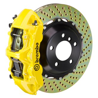 95-98 993 C2/C4/C4S/Turbo Front GT BBK 6 Piston Cast 355x32 2pc Rotor Drilled- Yellow