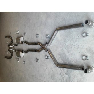 Chevy Chevelle Small/Big Block 1966-67 Exhaust 2 1/2in for Headers with X-Pipe
