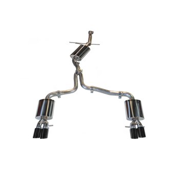 AWE Touring Edition for B8 A5 2.0T - Quad Outlet, Diamond Black Tips