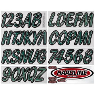 Boat Lettering Registration Kit 3 in. - 400 Forest green/Black