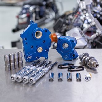 2017+ WC M8 Models Chain Drive 465C Cam Chest Kit w/ Chrm Pushrod Tubes - Incl. VVT