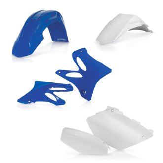 06-14 Yamaha YZ125/250 Plastic Kit - White/Blue Original 14