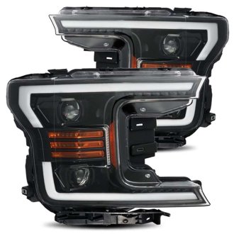 18-19 Ford F-150 PRO-Series Proj Headlights Plank Style Gloss Blk w/Activ Light/Seq Signal