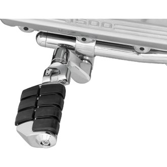 Dually ISO Offset Highway Pegs With 1inch Clamp Chrome (Pair