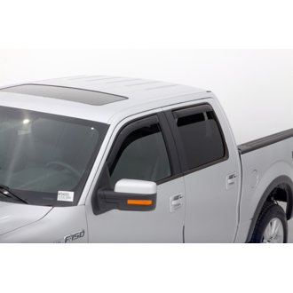 AVS 09-14 Ford F-150 Supercrew Ventvisor In-Channel Front & Rear Window Deflectors 4pc - Smoke