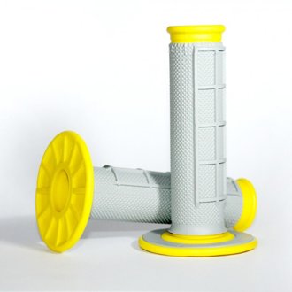 MX Dual Compound Grips 1/2 Waffle - Grey/ Yellow
