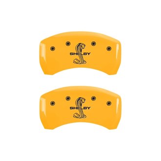 MGP Rear set 2 Caliper Covers Engraved Rear Tiffany Snake Yellow finish black ch
