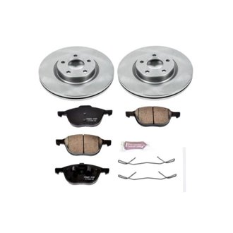 Oe Stock Replacement Low-Dust Ceramic Brake Pad And Rotor Kit
