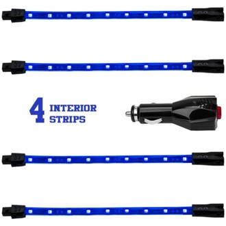 Single Color XKGLOW UnderglowLED Accent Light Car/Truck Kit Blue - 4x8In