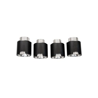 Corsa 2020-25 Chevrolet Corvette C8 RWD 4.5in Carbon Fiber Polished Tip Kit (For Corsa Exhaust Only)