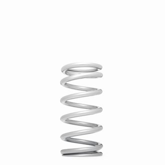 Spring, Cr-Si High Travel 2-1/2" Id 9" X 180 Lbs/In. Silver Pwdr Coat