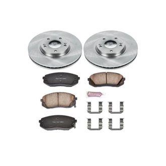 Oe Stock Replacement Low-Dust Ceramic Brake Pad And Rotor Kit