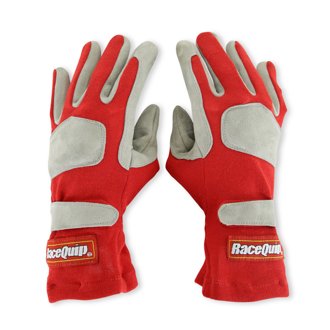 SFI 3.3/1 Red / Gray Nomex Race Gloves - X-Large