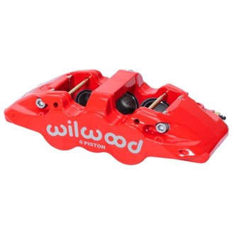Wilwood Caliper-Forged Dynalite w/Dust Seal-Red 4.04in Pistons 1.25 Disc