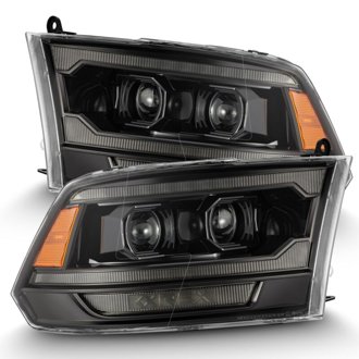 09-18 Ram 2500 LUXX LED Proj Headlight Plank Style Alpha Blk w/Activ Light/Seq Signal/DRL