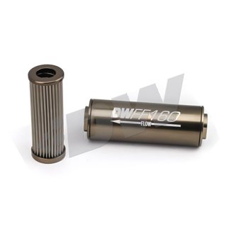 10AN Female, 10 micron, 70mm In-line fuel filter kit