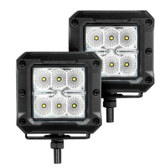 Bright Series - 3x3 Cube LED Flood Lights, Pair