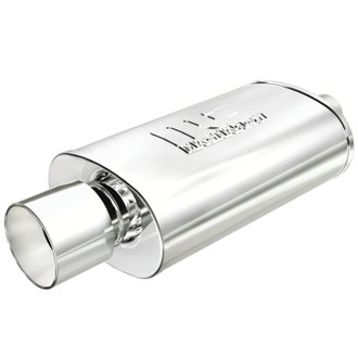 2.25 in/4 in Center/Center; 5 in x 14 in x 8 in Body Muffler