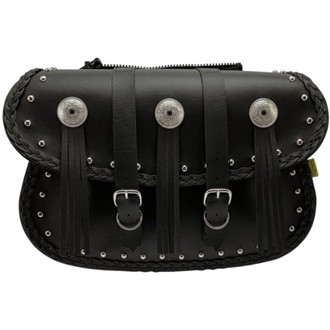 Universal Warrior Straight Saddlebags (14 in L x 10 in W x 4.5 in H) - Black