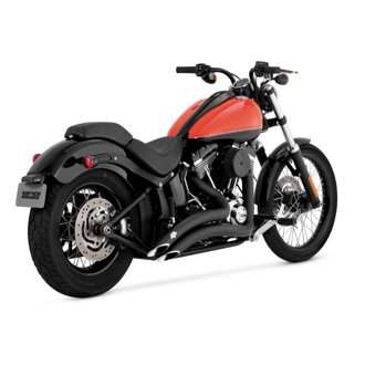 HD Softail 86-09 Big Radius 2-2 Black Full System Exhaust