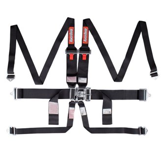Black L & L 6pt HNR Seat Belt