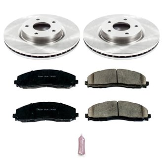 Oe Stock Replacement Low-Dust Ceramic Brake Pad And Rotor Kit