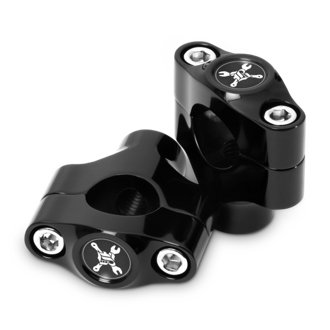 Hawk Riser Clamp for 1in Bar, Set - Black