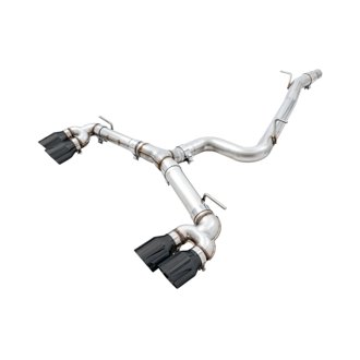 AWE Track Edition for MK7.5 Golf R - Diamond Black Tips, 102mm