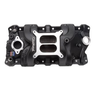 Performer Rpm Small Block Chevy Black Intake Manifold