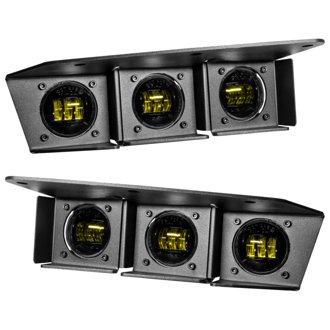 2021-2024 Ford Bronco Triple LED Fog Light Kit for Steel Bumper