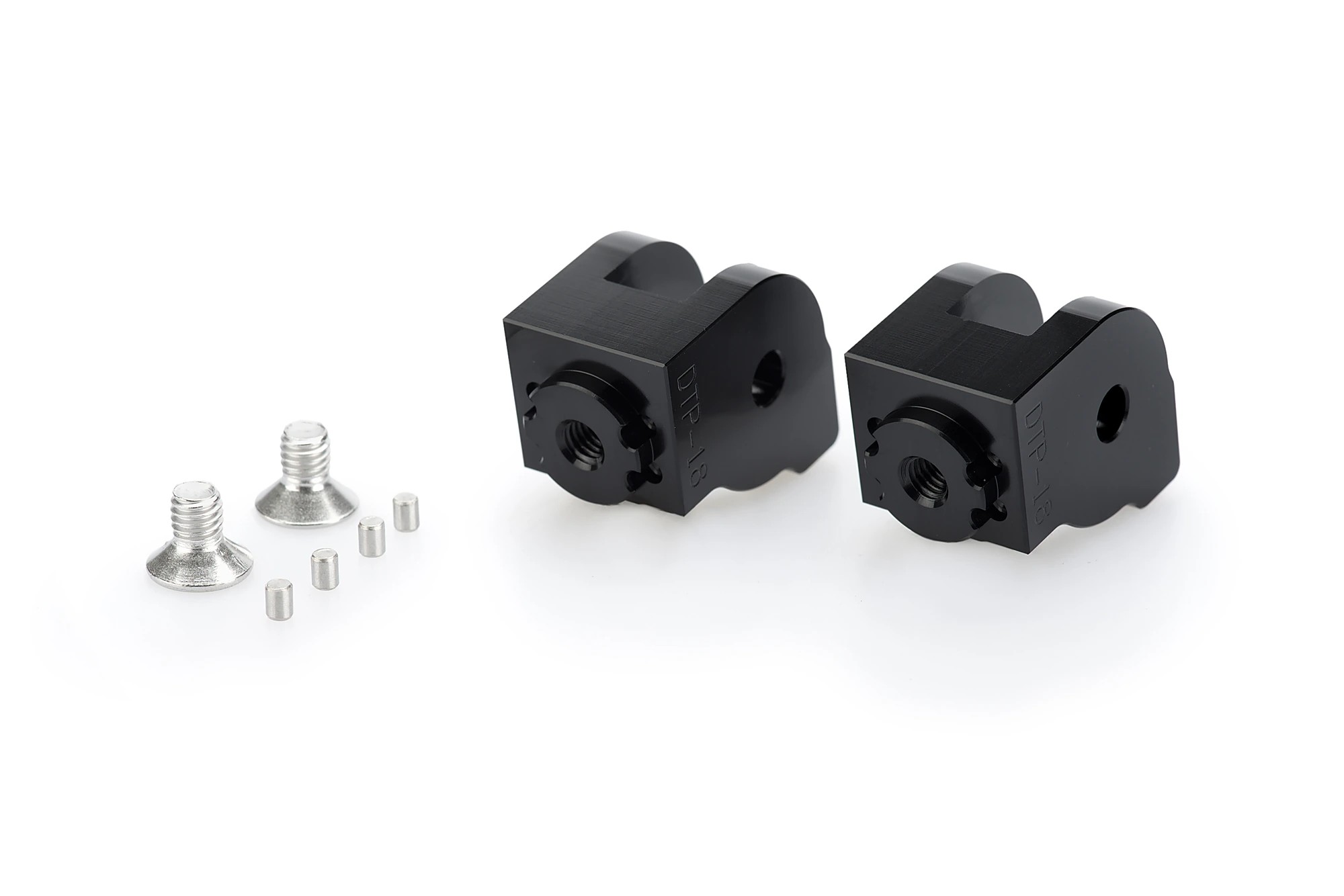Rider And Passenger Adjustable Footpeg Adaptor Black