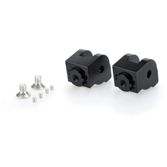 Rider And Passenger Adjustable Footpeg Adaptor Black