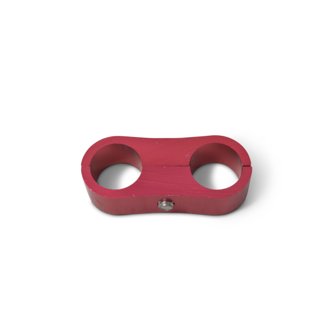Hose Separator For -6 Braided Red Anodize (2 Pack