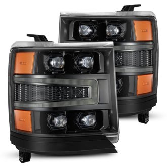 16-18 Chevy 1500HD NOVA-Series LED Proj Headlghts Alpha BK Atv Lgt/SeqSig & DRL(Req 810023