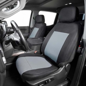 00-07 Ford Focus Custom Spacer Mesh Front Seat Covers - Grey/Black