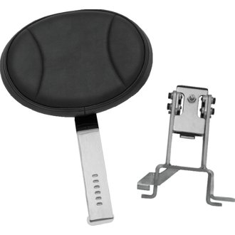 Plug-N-Go Driver Backrest 14-Up Indian Black Pad, Chrome