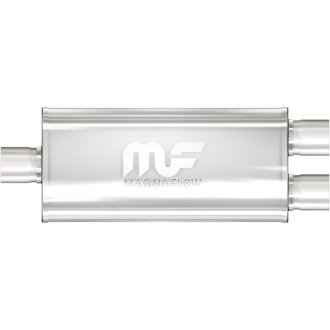 3 in/2.5 in Center/Dual; 5 in x 18 in x 8 in Body Muffler