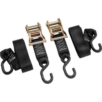 2x84in Ratchet Tiedown Pair - Black