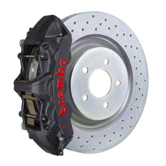 16+ Camaro LS/LT SS Front GTS BBK 6 Piston Cast 355x32 1pc Rotor Drilled-Black HA