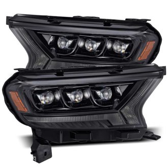 19-21 Ford Ranger NOVA LED Proj Headlight Plnk Style Alpha Blk w/Activ Light/Seq Signal/DRL