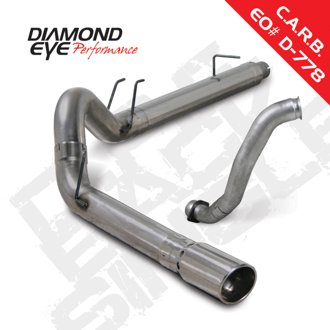 Diamond Eye KIT 5in DPF-BACK w/ DP Single SS 08-10 Ford 6.4L Powerstroke F250/F350