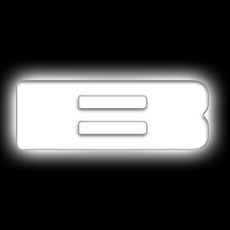 Universal Illuminated Led Letter Badges - Matte White Surface Finish - B