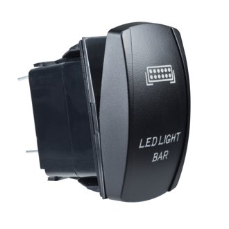 Led Light Bar Deluxe Rocker Switch, Black
