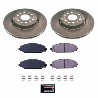 Oe Stock Replacement Low-Dust Ceramic Brake Pad And Rotor Kit