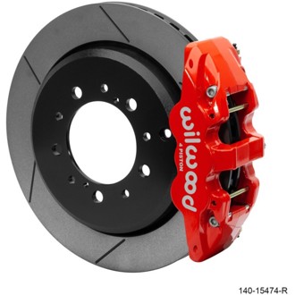 Wilwood AERO4 Rear Truck Kit 14.50in Red 2008-2015 Toyota Land Cruiser (J200) w/ Lines